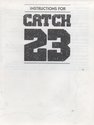 Catch 23 Atari instructions