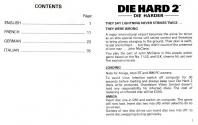 Die Hard II - Die Harder Atari instructions