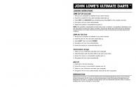 John Lowe's Ultimate Darts Atari instructions