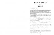 Knight Force Atari instructions