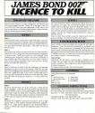 Licence to Kill Atari instructions