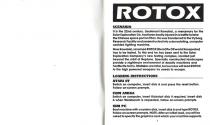 Rotox Atari instructions