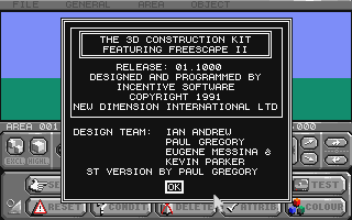 3D Construction Kit atari screenshot