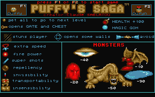 Puffy's Saga atari screenshot