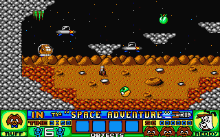 Ruff and Reddy in the Space Adventure atari screenshot