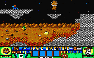 Ruff and Reddy in the Space Adventure atari screenshot