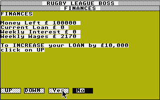 Rugby League Boss atari screenshot