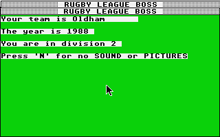 Rugby League Boss atari screenshot