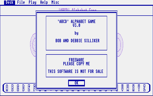 'ABCD' Alphabet Game atari screenshot