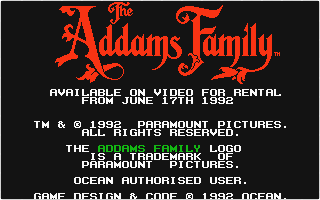 Addams Family (The) atari screenshot