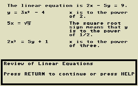 Algebra II - Volume 2 atari screenshot