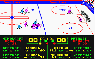 Superstar Ice Hockey atari screenshot