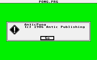 Antic Pong atari screenshot