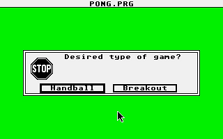 Antic Pong atari screenshot