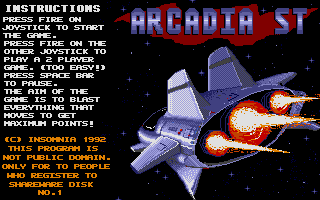 Arcadia ST atari screenshot