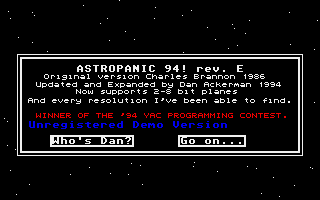 AstroPanic 94! atari screenshot