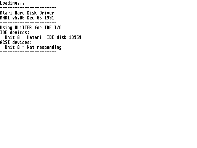 Atari Hard Disk Driver (AHDI) atari screenshot