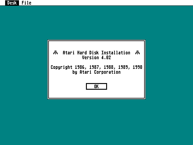 Atari Hard Disk Driver (AHDI) atari screenshot