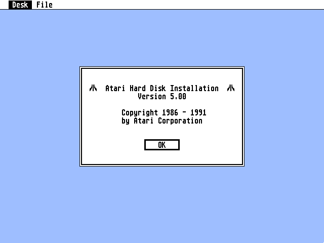 Atari Hard Disk Driver (AHDI) atari screenshot