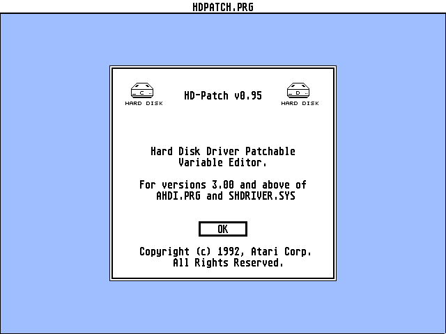 Atari Hard Disk Driver (AHDI) atari screenshot