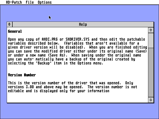 Atari Hard Disk Driver (AHDI) atari screenshot