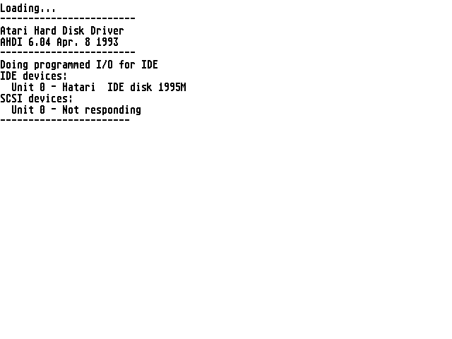 Atari Hard Disk Driver (AHDI) atari screenshot