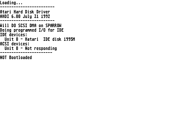 Atari Hard Disk Driver (AHDI) atari screenshot