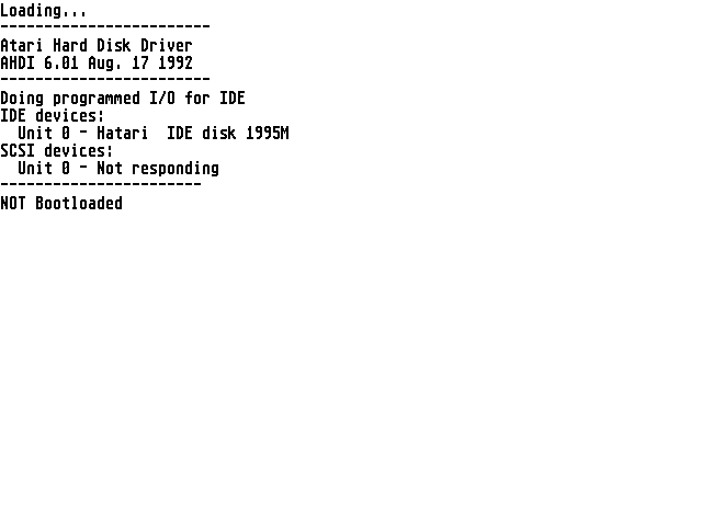 Atari Hard Disk Driver (AHDI) atari screenshot