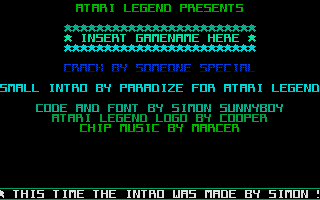Atari Legend Intro atari screenshot