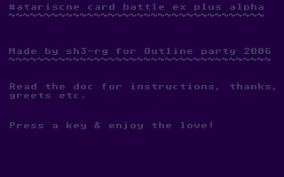 Atariscne Card Battle Ex Plus Alpha atari screenshot
