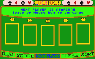 Aussie Joker Poker atari screenshot