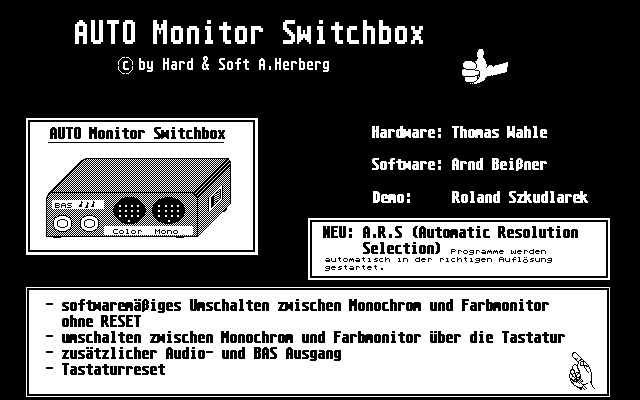 Auto Monitor Switchbox atari screenshot