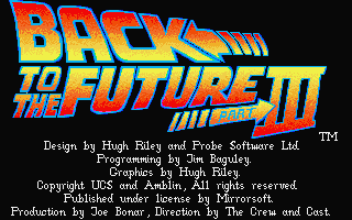Back to the Future III atari screenshot