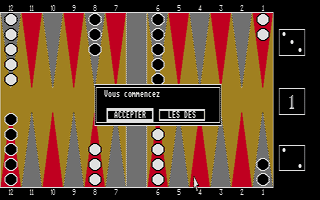 Backgammon Royale atari screenshot