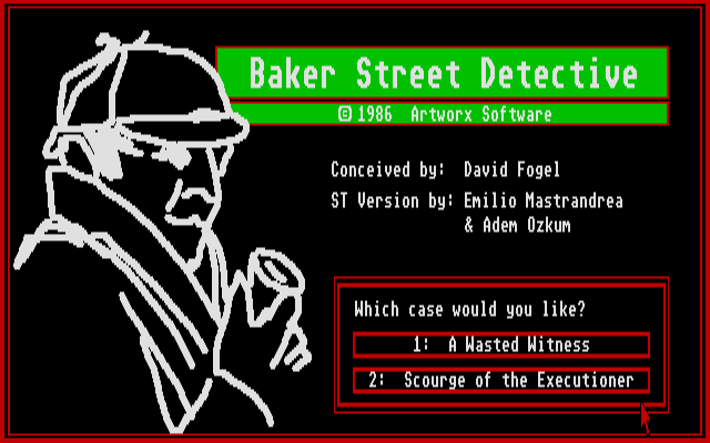 Baker Street Detective - Cases 1 & 2 atari screenshot
