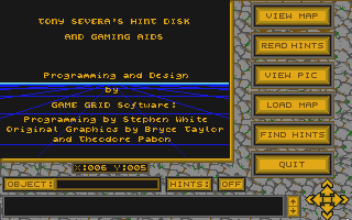 Bard's Tale Hint Disk atari screenshot