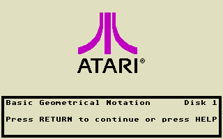 Basic Geometrical Notations atari screenshot