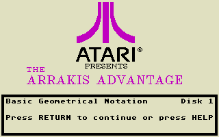 Basic Geometrical Notations atari screenshot