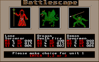 Battle Scape atari screenshot