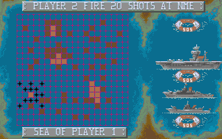 Battleships atari screenshot