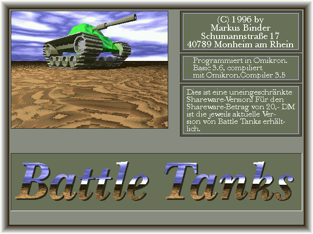 Battle Tanks atari screenshot