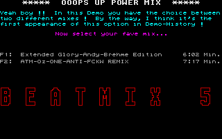 Beatmix 5 Demo atari screenshot