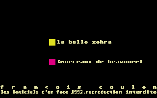 Belle Zohra (La) atari screenshot