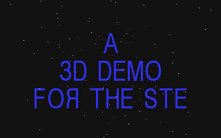 3D STe Demo atari screenshot