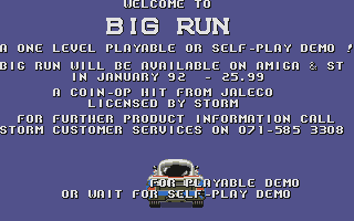 Big Run atari screenshot