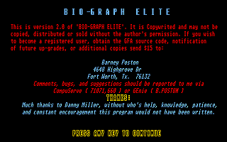 Bio Graph Elite atari screenshot