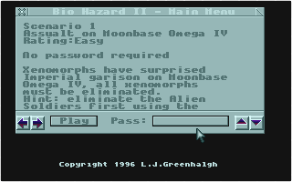 Bio Hazard II - The Xenowars atari screenshot