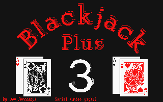 Blackjack Plus III atari screenshot