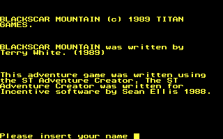 Blackscar Mountain atari screenshot