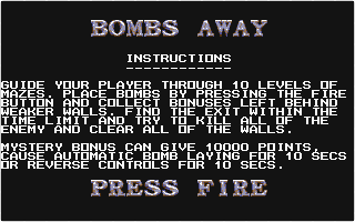 Bombs Away atari screenshot